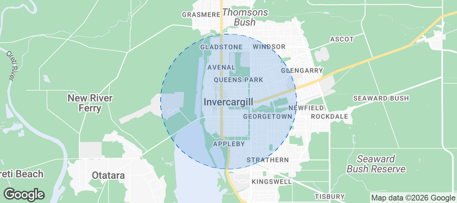 Invercargill Airbnb map